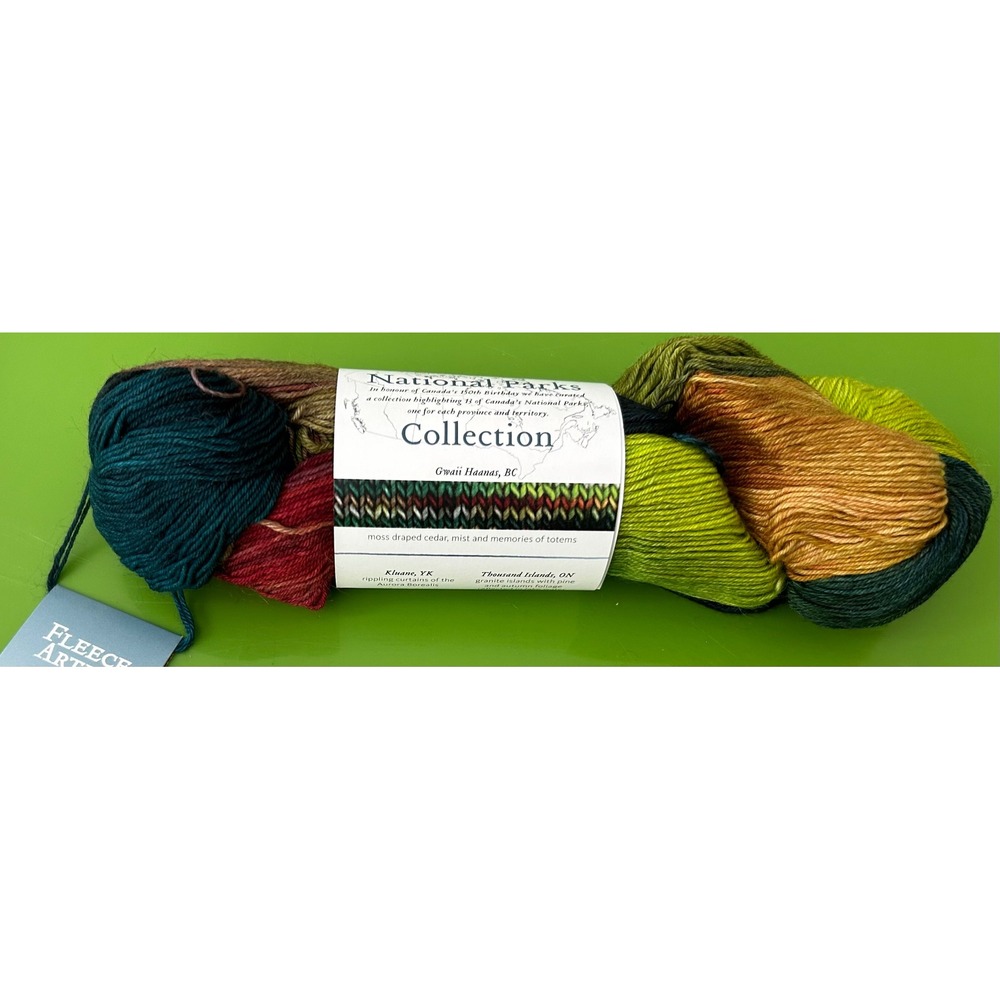 Fleece Artist National Parks Festival Socks Yarn Gwaii Haanas‎ BC Merino Silk